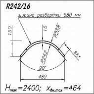 Панель R242 16 мм вогнутая